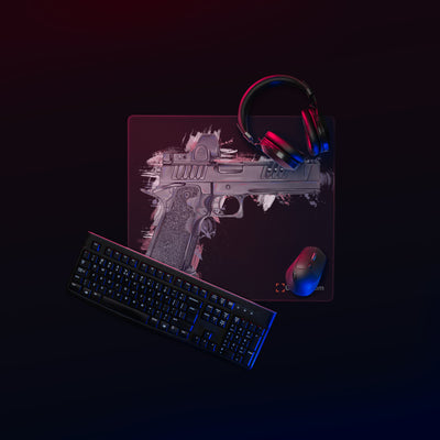 2011 Delta Pistol Gaming Mouse Pad - Black Background
