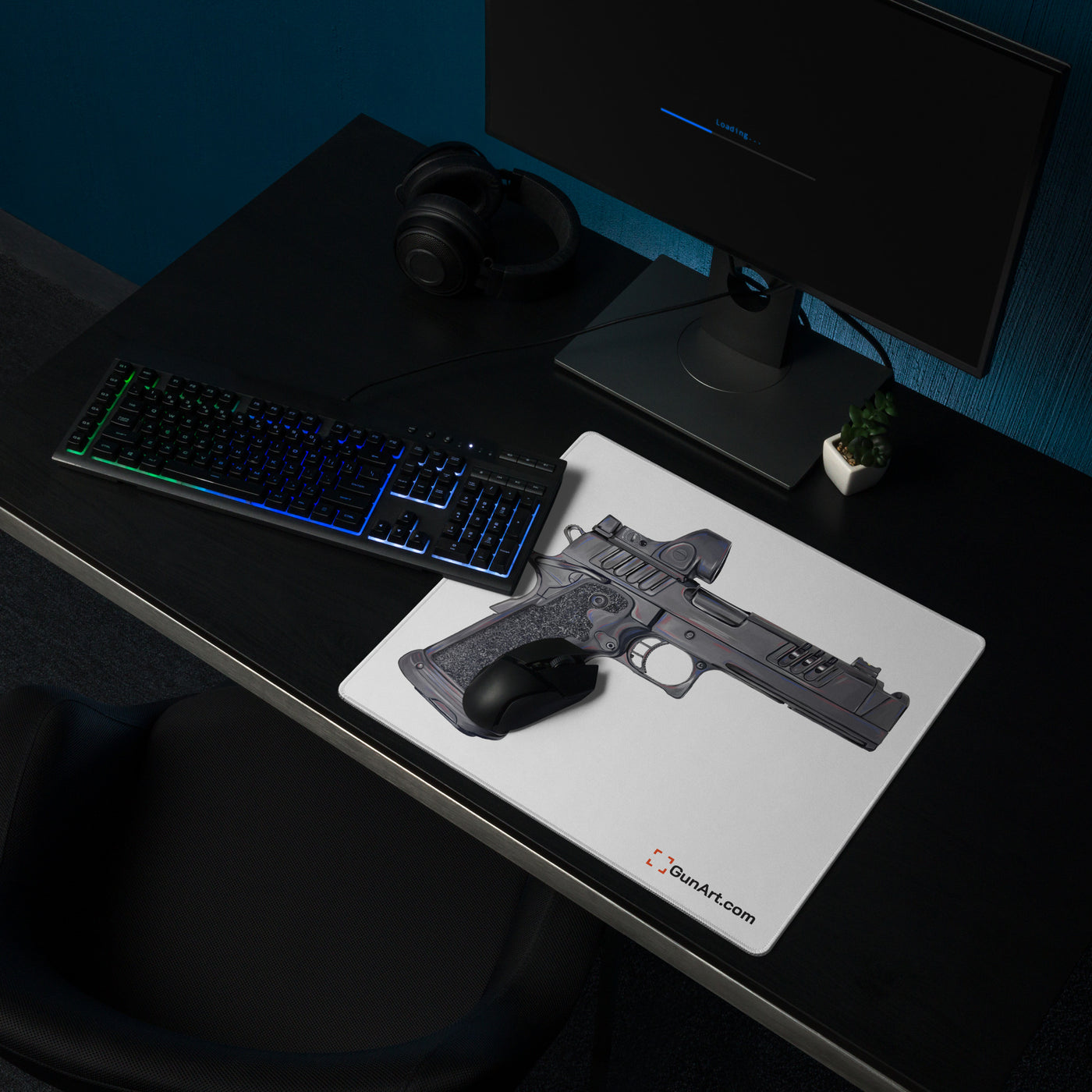 2011 Delta Pistol Gaming Mouse Pad - Just The Piece - White Background