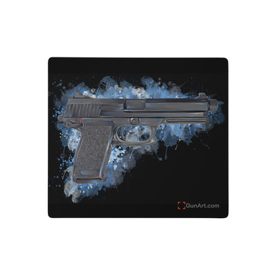 Tactical .45 ACP Poly Pistol Gaming Mouse Pad - Black Background