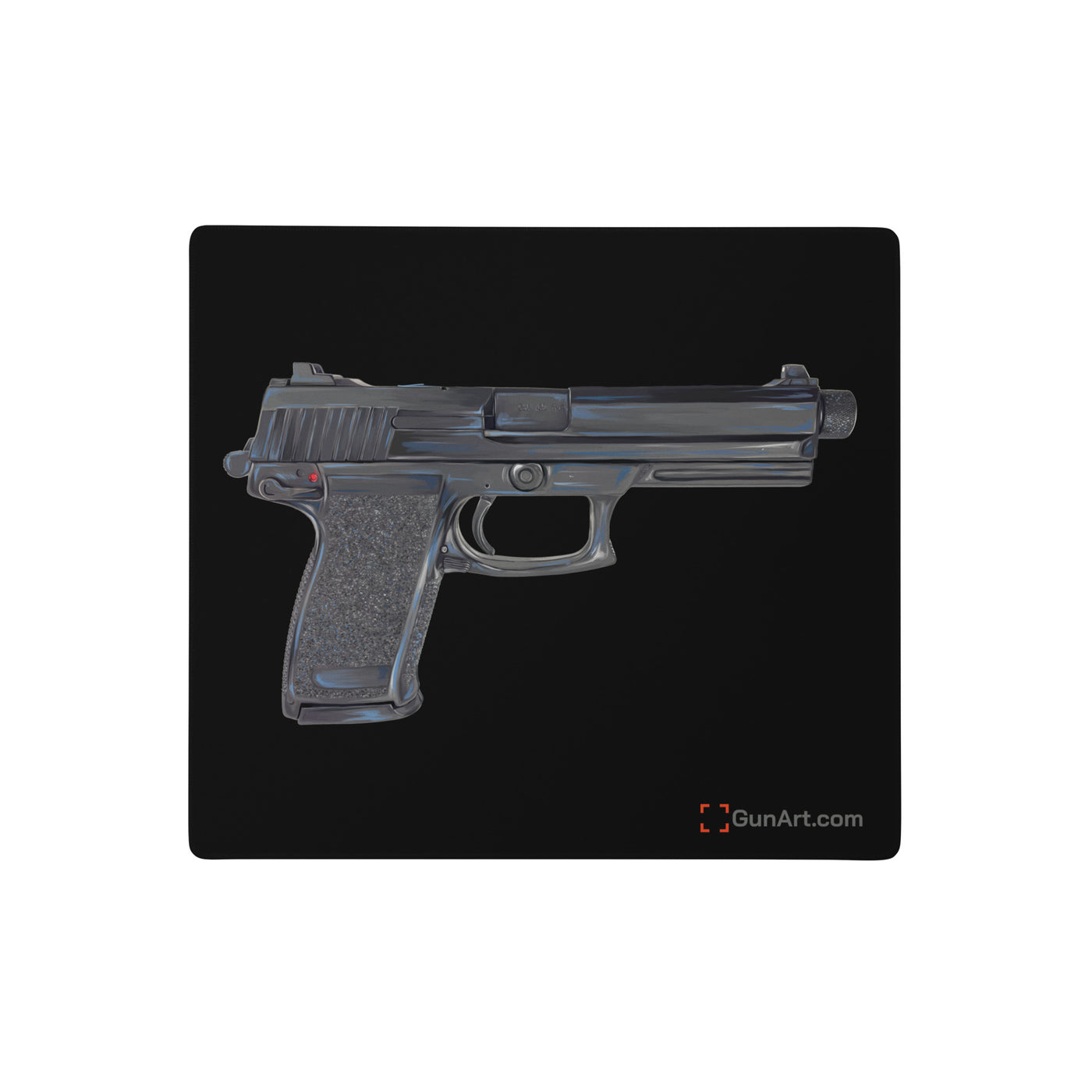 Tactical .45 ACP Poly Pistol Gaming Mouse Pad - Just The Piece - Black Background