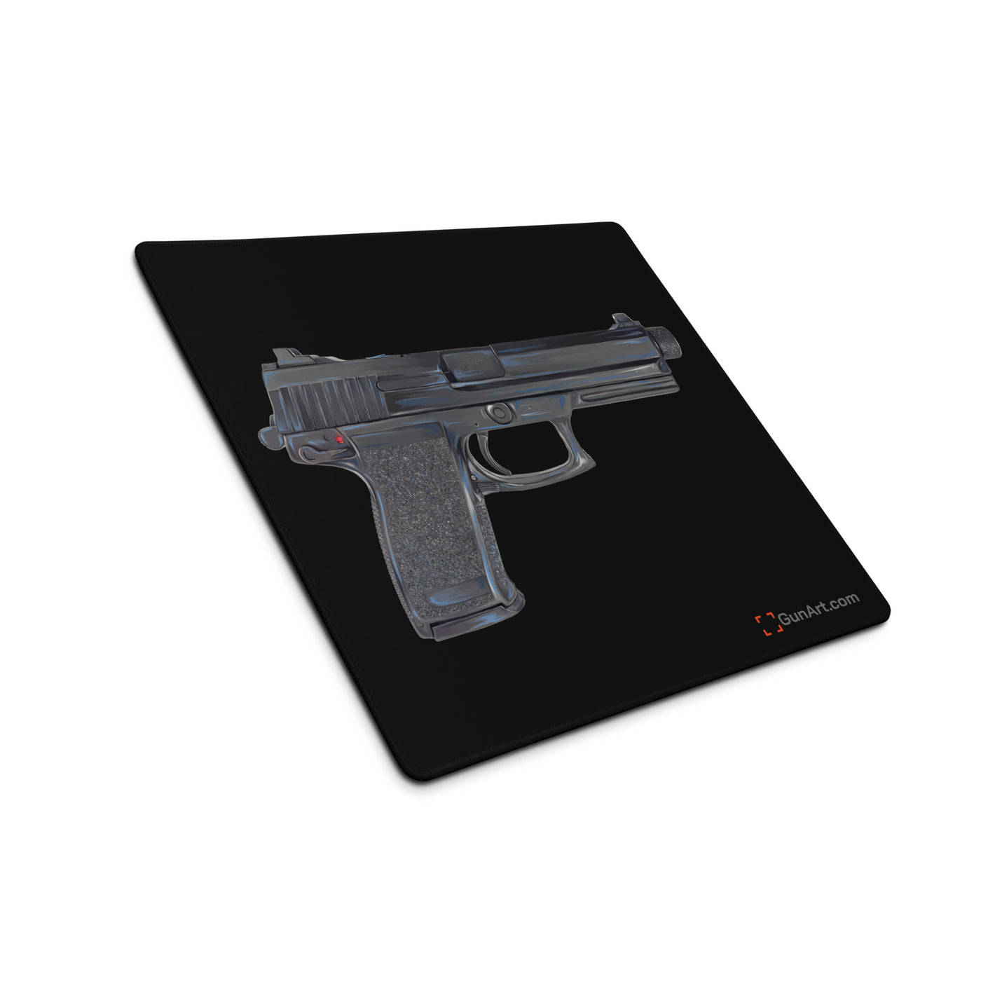 Tactical .45 ACP Poly Pistol Gaming Mouse Pad - Just The Piece - Black Background