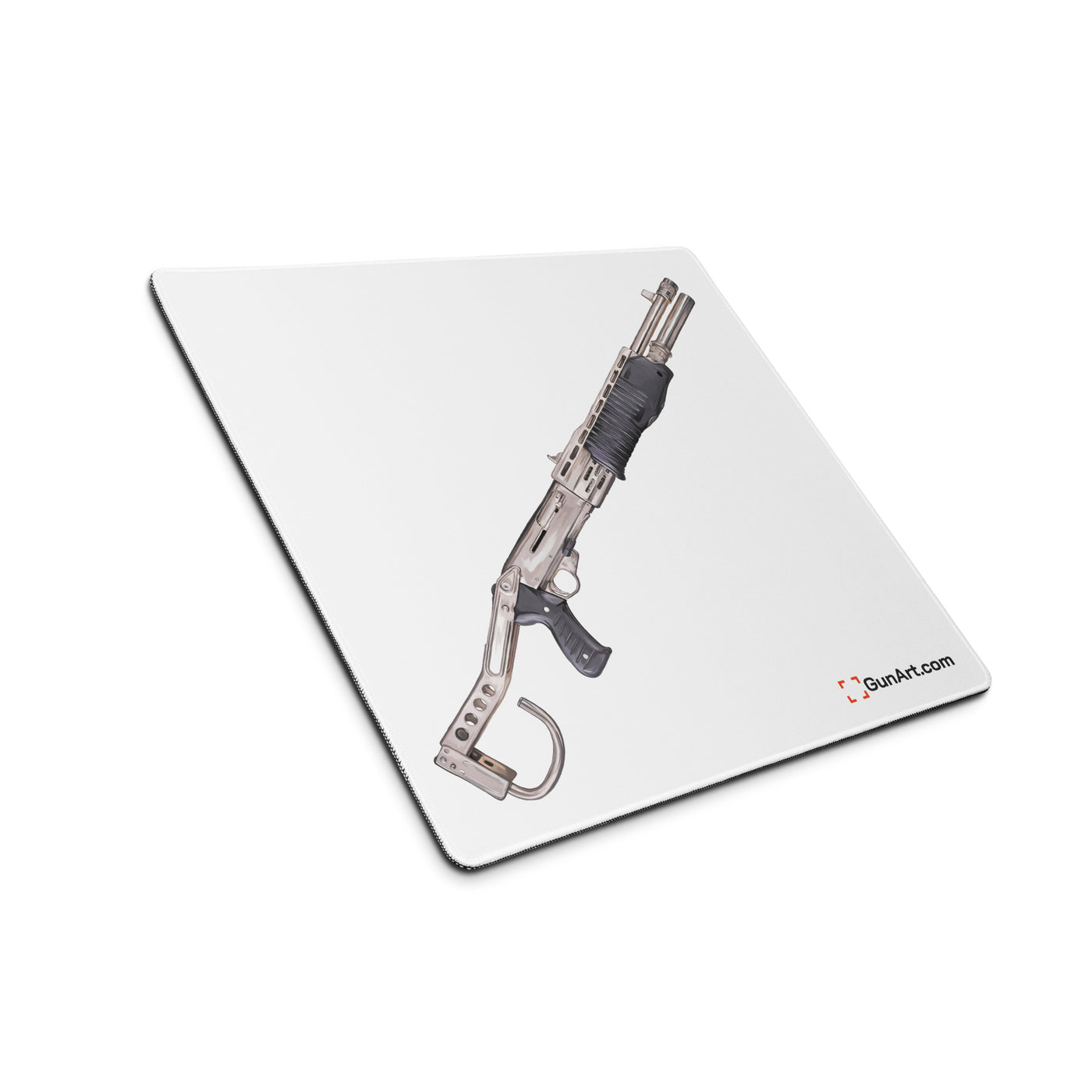 Selectable Mode Combat Shotgun Gaming Mouse Pad - Just The Piece - White Background