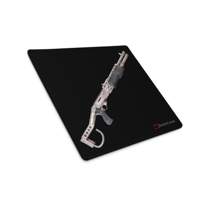 Selectable Mode Combat Shotgun Gaming Mouse Pad - Just The Piece - Black Background