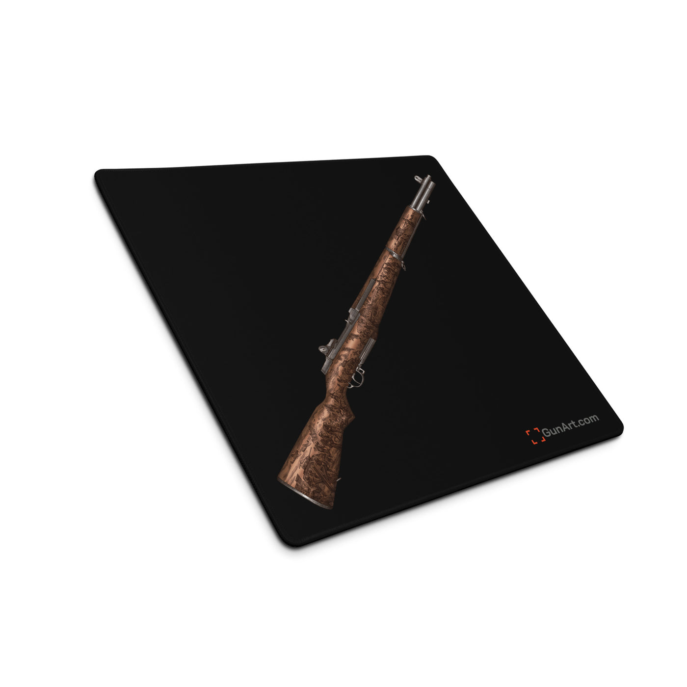 Honoring The Brave / M1 Garand / World War II D-Day Gaming Mouse Pad - Black Background