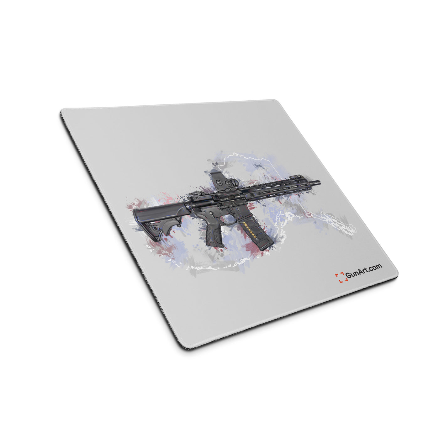 Defending Freedom - Alaska - AR-15 State Gaming Mouse Pad - White State