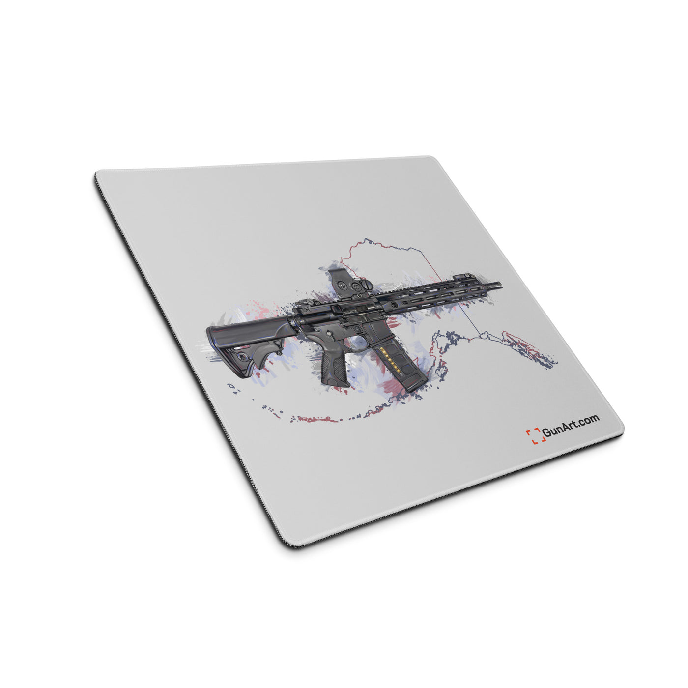 Defending Freedom - Alaska - AR-15 State Gaming Mouse Pad - Colored State
