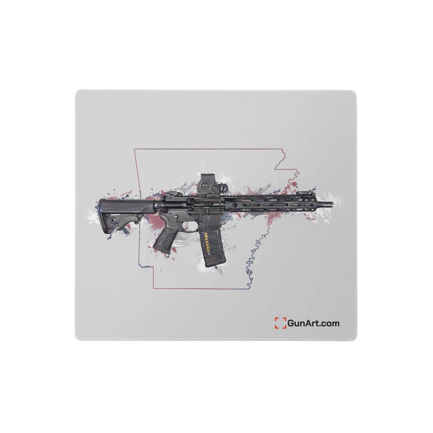 Defending Freedom - Arkansas - AR-15 State Gaming Mouse Pad - Colored State