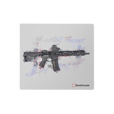 Defending Freedom - Connecticut - AR-15 State Gaming Mouse Pad - White State
