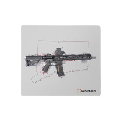 Defending Freedom - Connecticut - AR-15 State Gaming Mouse Pad - Colored State