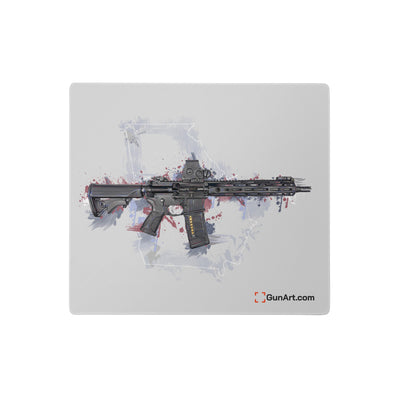 Defending Freedom - Georgia - AR-15 State Gaming Mouse Pad - White State