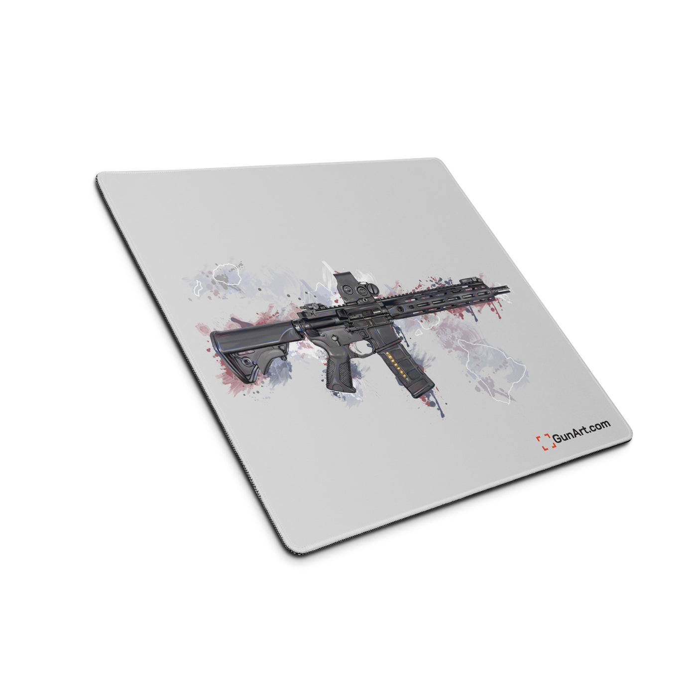 Defending Freedom - Hawaii - AR-15 State Gaming Mouse Pad - White State