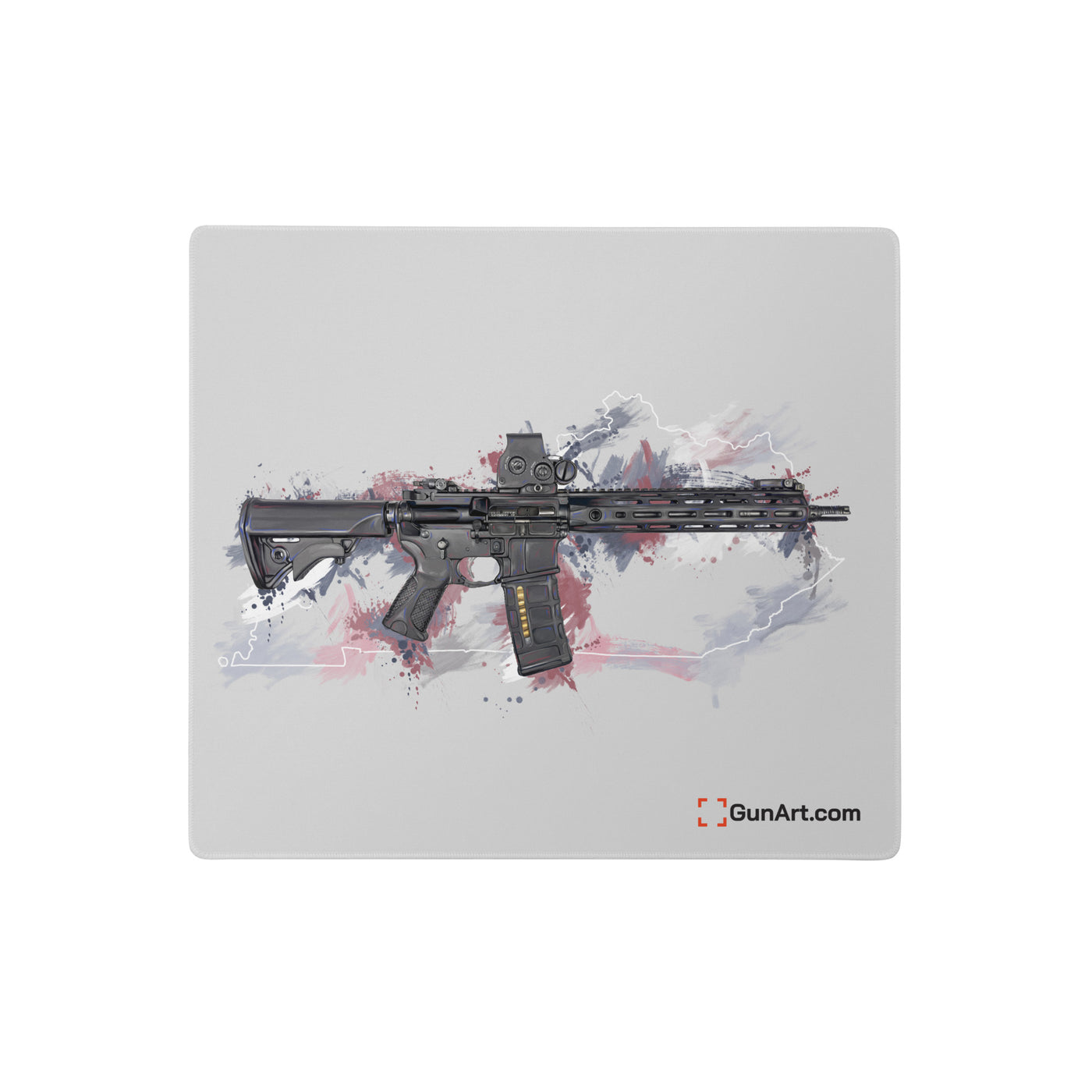 Defending Freedom - Kentucky - AR-15 State Gaming Mouse Pad - White State