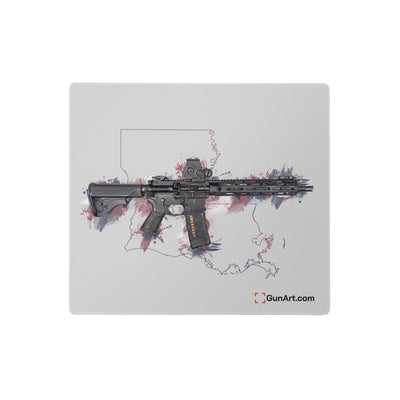 Defending Freedom - Louisiana - AR-15 State Gaming Mouse Pad - Colored State