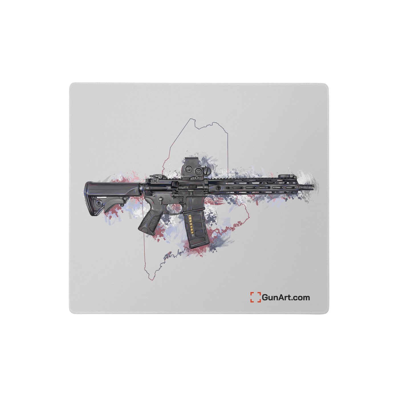 Defending Freedom - Maine - AR-15 State Gaming Mouse Pad - Colored State