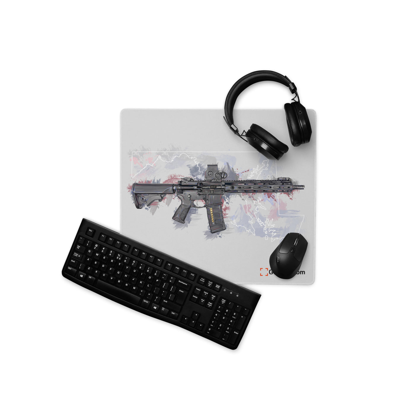 Defending Freedom - Maryland - AR-15 State Gaming Mouse Pad - White State