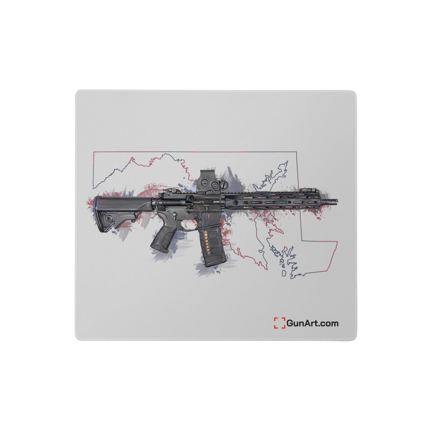Defending Freedom - Maryland - AR-15 State Gaming Mouse Pad - Colored State