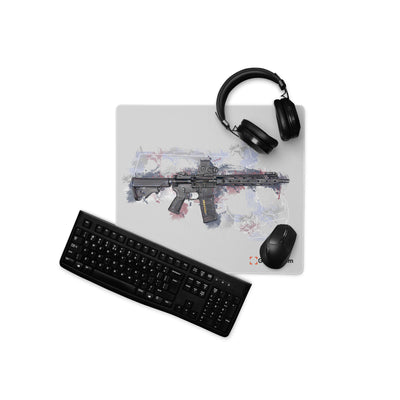 Defending Freedom - Massachussetts - AR-15 State Gaming Mouse Pad - White State