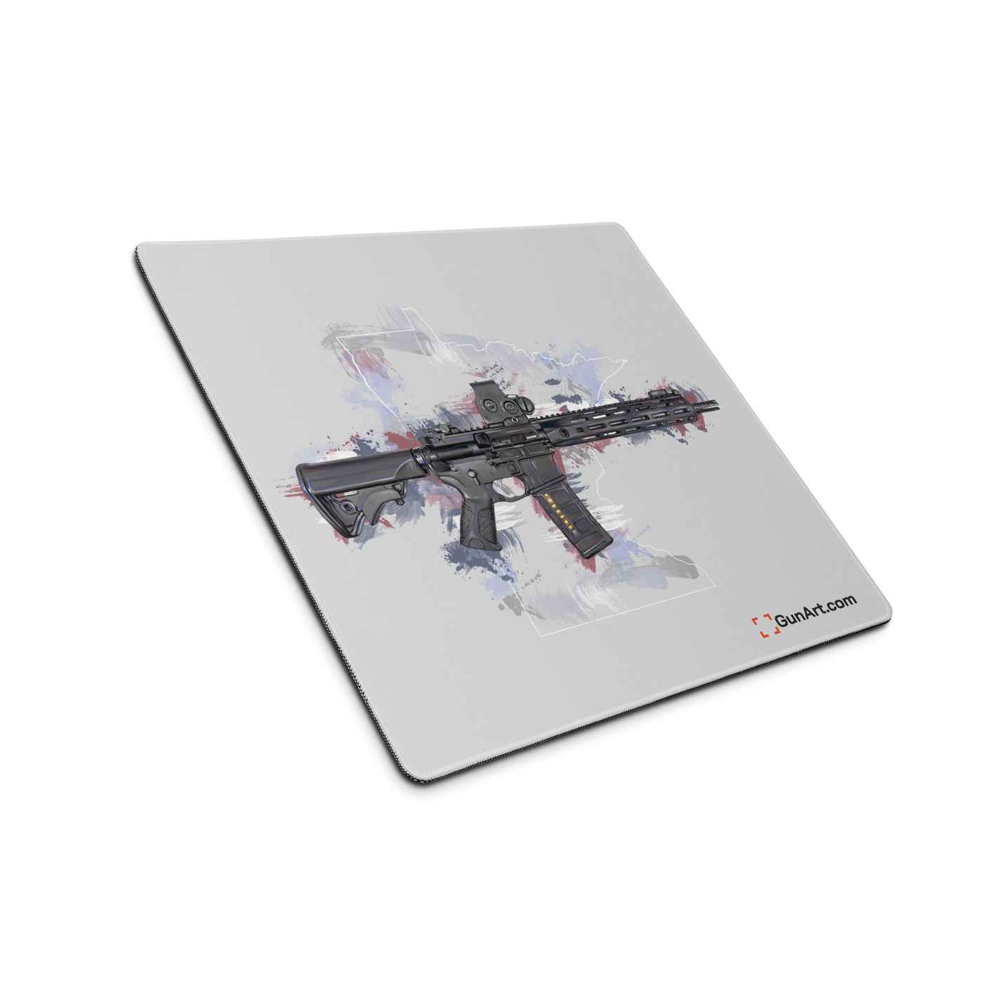 Defending Freedom - Minnesota - AR-15 State Gaming Mouse Pad - White State