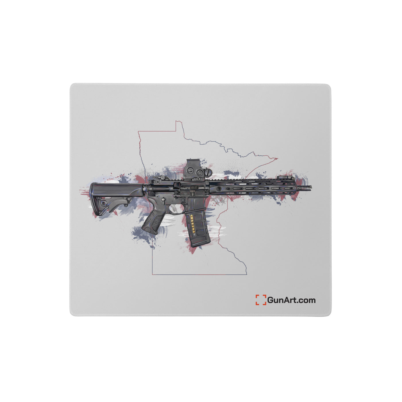 Defending Freedom - Minnesota - AR-15 State Gaming Mouse Pad - Colored State