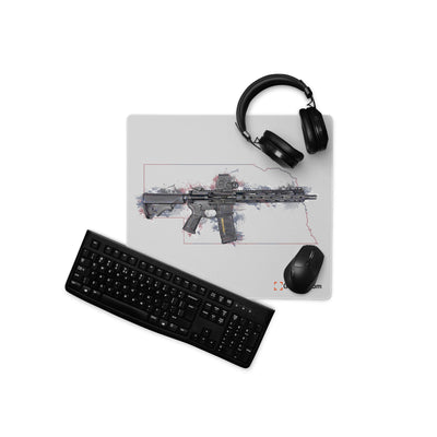 Defending Freedom - Nebraska - AR-15 State Gaming Mouse Pad - Colored State