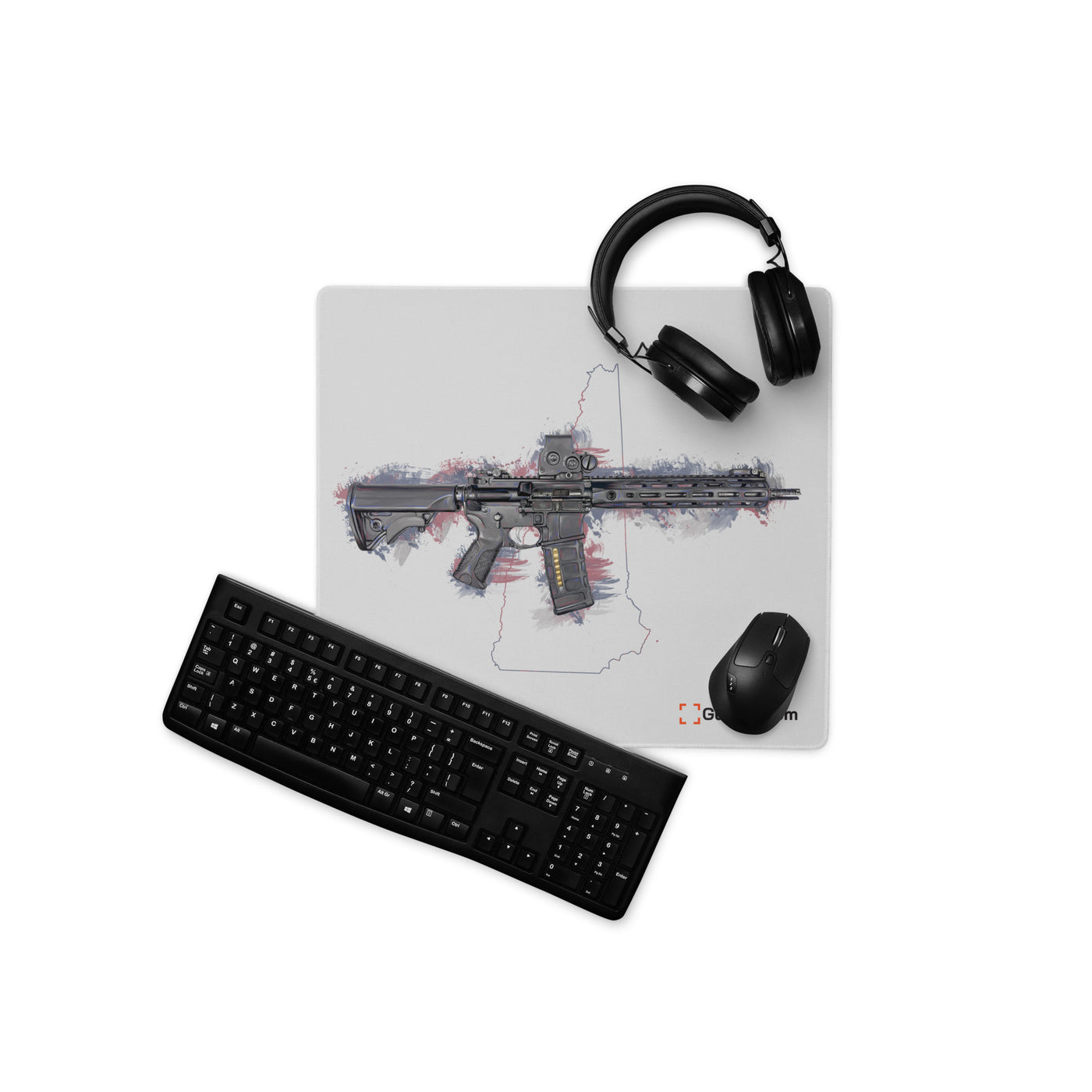 Defending Freedom - New Hampshire - AR-15 State Gaming Mouse Pad - Colored State