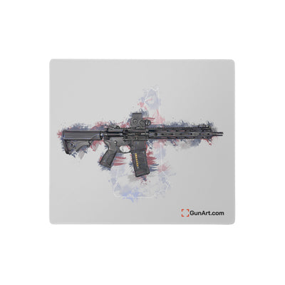 Defending Freedom - New Hampshire - AR-15 State Gaming Mouse Pad - White State