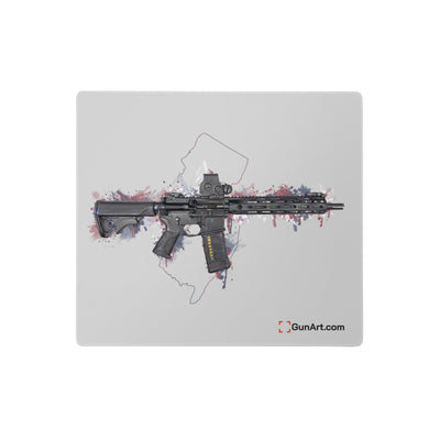Defending Freedom - New Jersey - AR-15 State Gaming Mouse Pad - Colored State