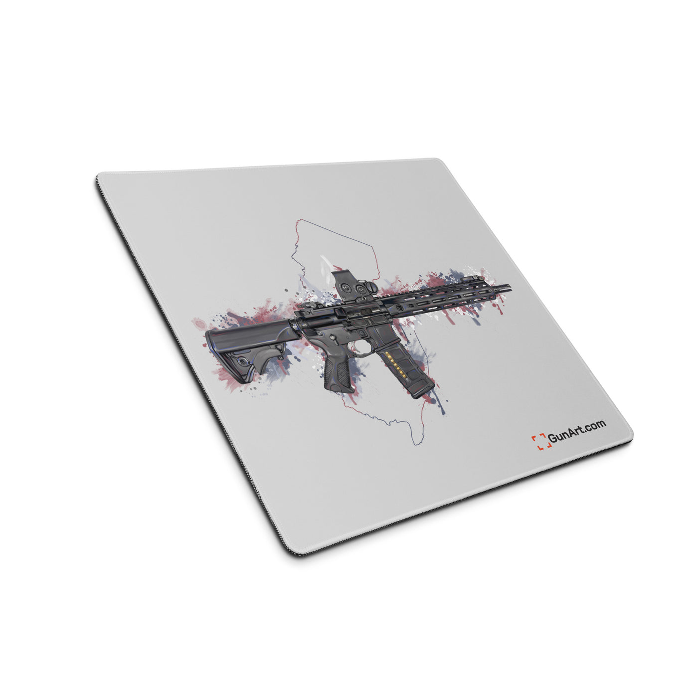 Defending Freedom - New Jersey - AR-15 State Gaming Mouse Pad - Colored State