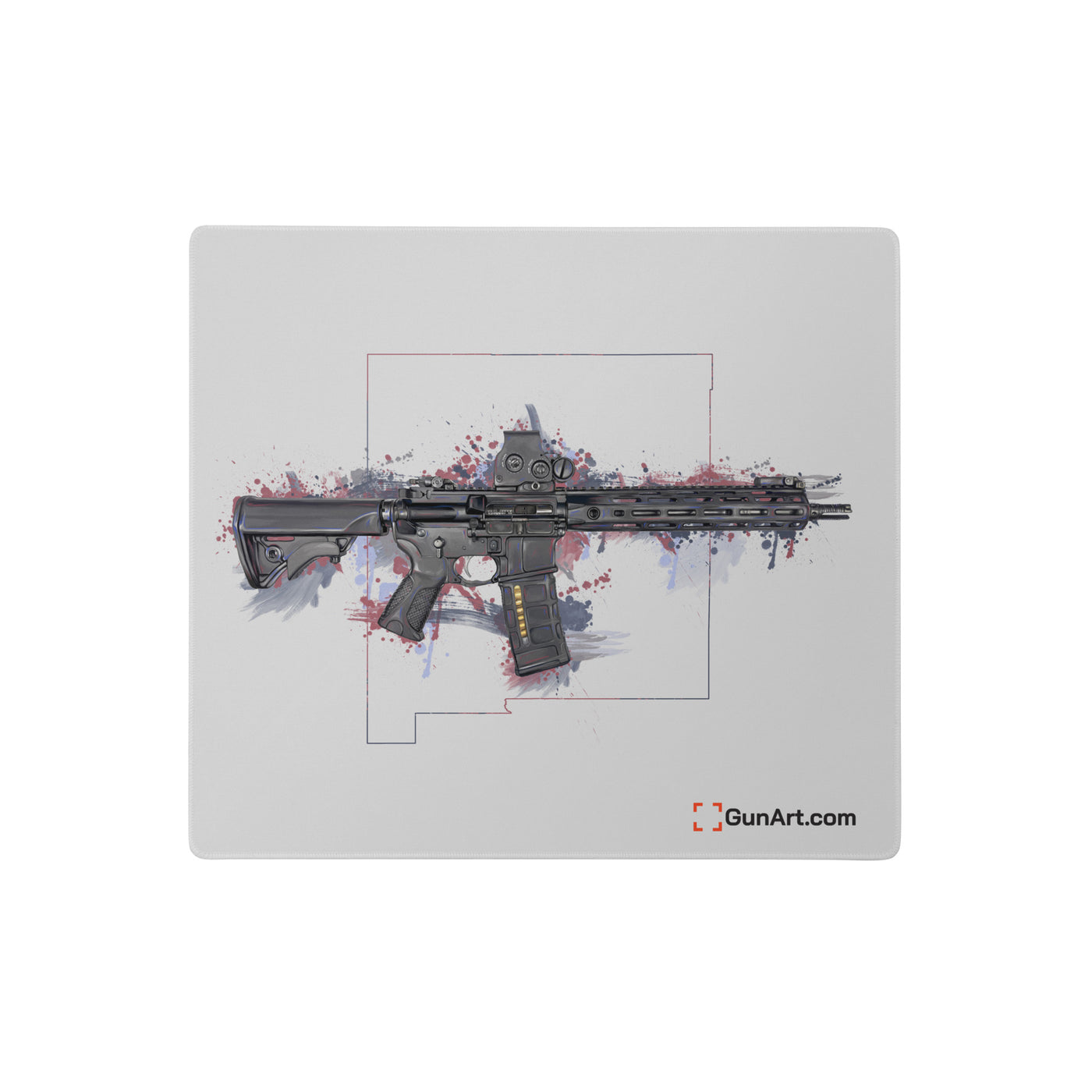 Defending Freedom - New Mexico - AR-15 State Gaming Mouse Pad - Colored State