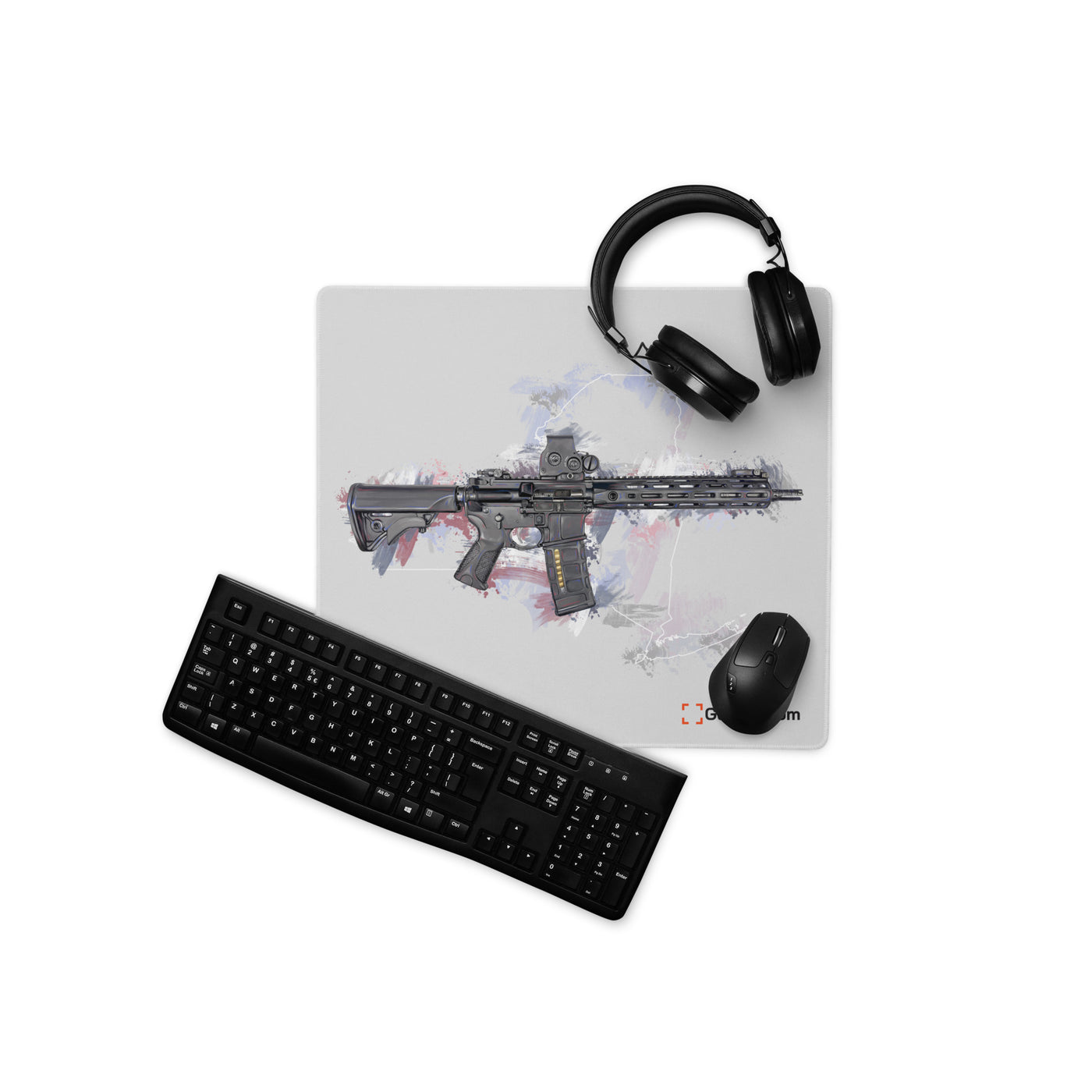 Defending Freedom - New York - AR-15 State Gaming Mouse Pad - White State