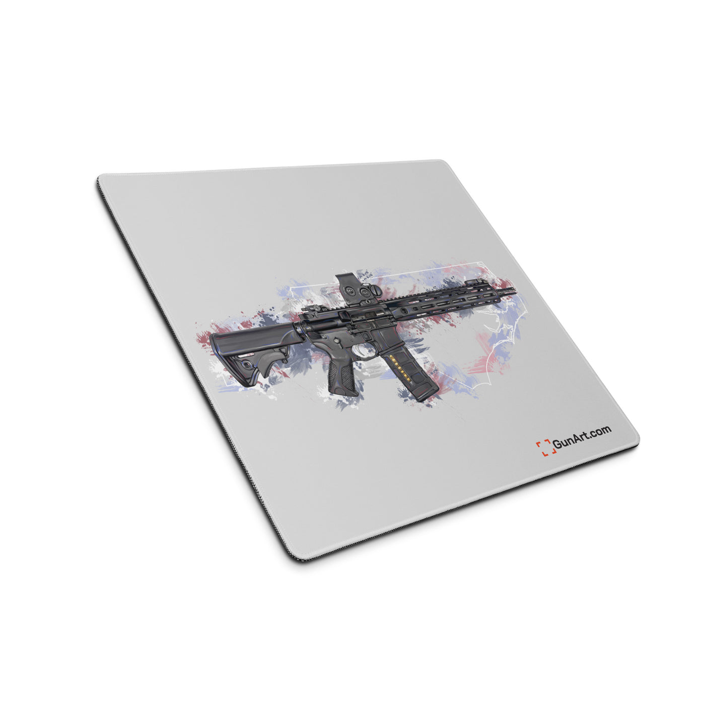 Defending Freedom - North Carolina - AR-15 State Gaming Mouse Pad - White State