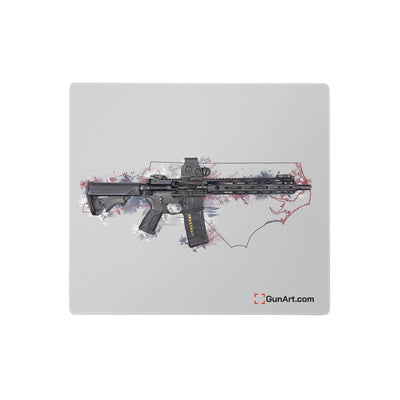 Defending Freedom - North Carolina - AR-15 State Gaming Mouse Pad - Colored State
