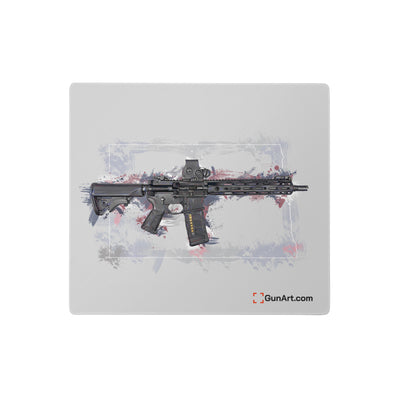 Defending Freedom - North Dakota - AR-15 State Gaming Mouse Pad - White State