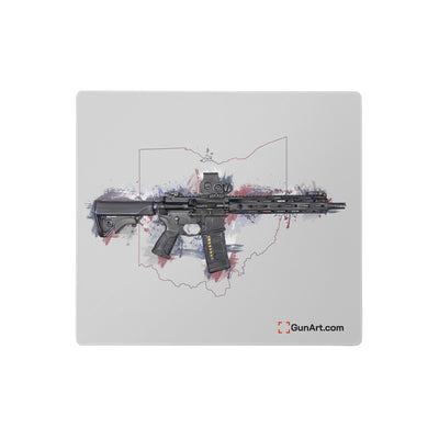 Defending Freedom - Ohio - AR-15 State Gaming Mouse Pad - Colored State