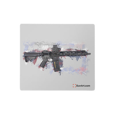 Defending Freedom - Oklahoma - AR-15 State Gaming Mouse Pad - White State