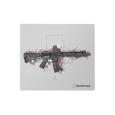 Defending Freedom - Rhode Island - AR-15 State Gaming Mouse Pad - Colored State