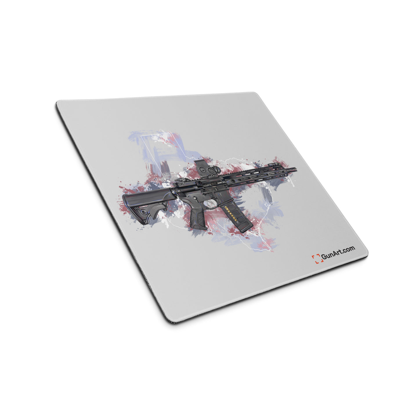 Defending Freedom - Texas - AR-15 State Gaming Mouse Pad - White State