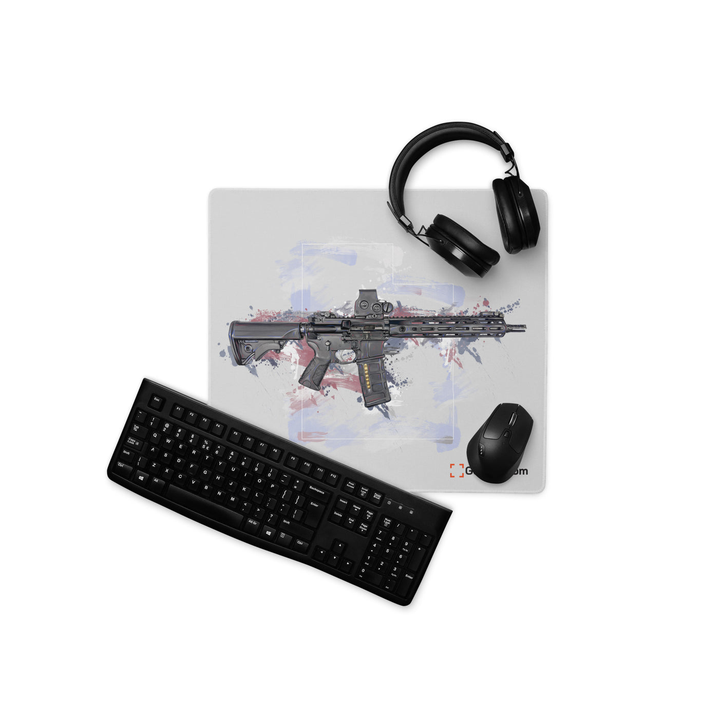 Defending Freedom - Utah - AR-15 State Gaming Mouse Pad - White State