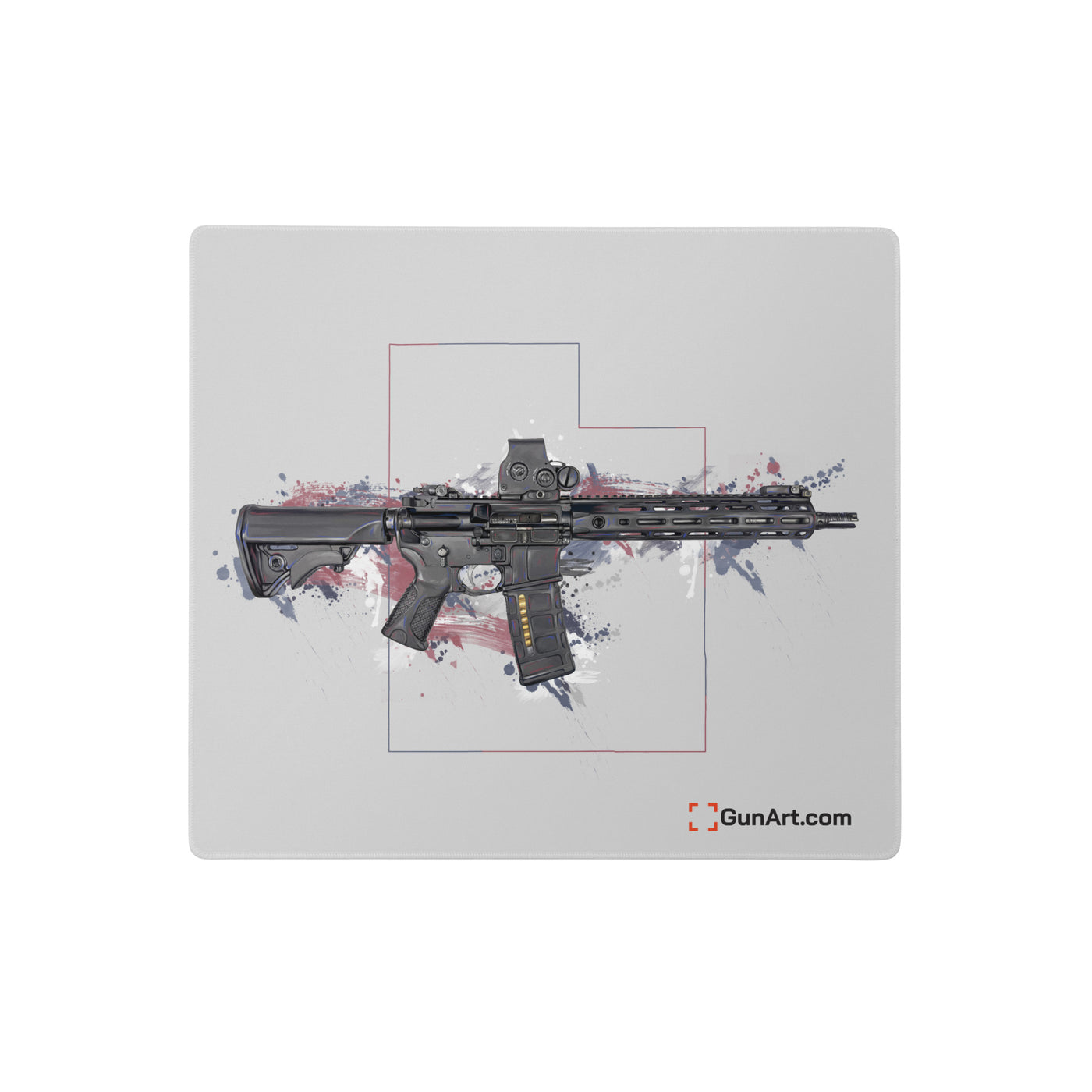 Defending Freedom - Utah - AR-15 State Gaming Mouse Pad - Colored State