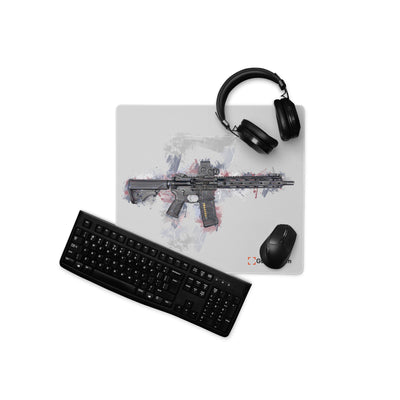 Defending Freedom - Vermont - AR-15 State Gaming Mouse Pad - White State