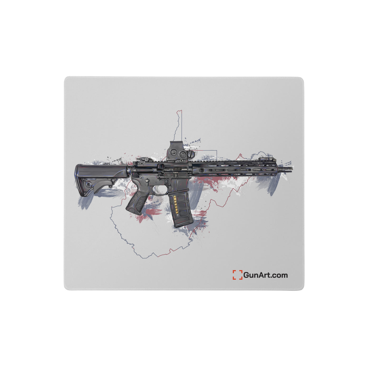Defending Freedom - West Virginia - AR-15 State Gaming Mouse Pad - Colored State