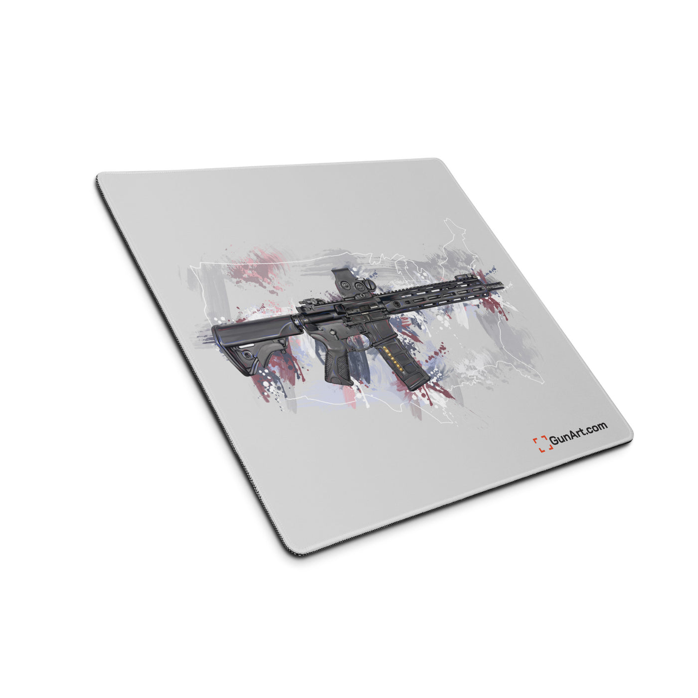 Defending Freedom - United States - AR-15 State Gaming Mouse Pad - White State