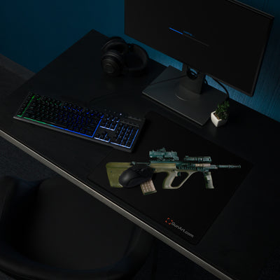 Universal Army Bullpup Rifle Gaming Mouse Pad/ Gunsmithing Mat - Black Background - Just The Piece