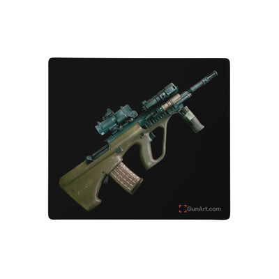 Universal Army Bullpup Rifle Gaming Mouse Pad/ Gunsmithing Mat - Black Background - Just The Piece