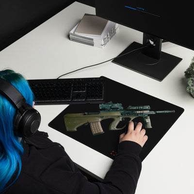 Universal Army Bullpup Rifle Gaming Mouse Pad/ Gunsmithing Mat - Black Background - Just The Piece