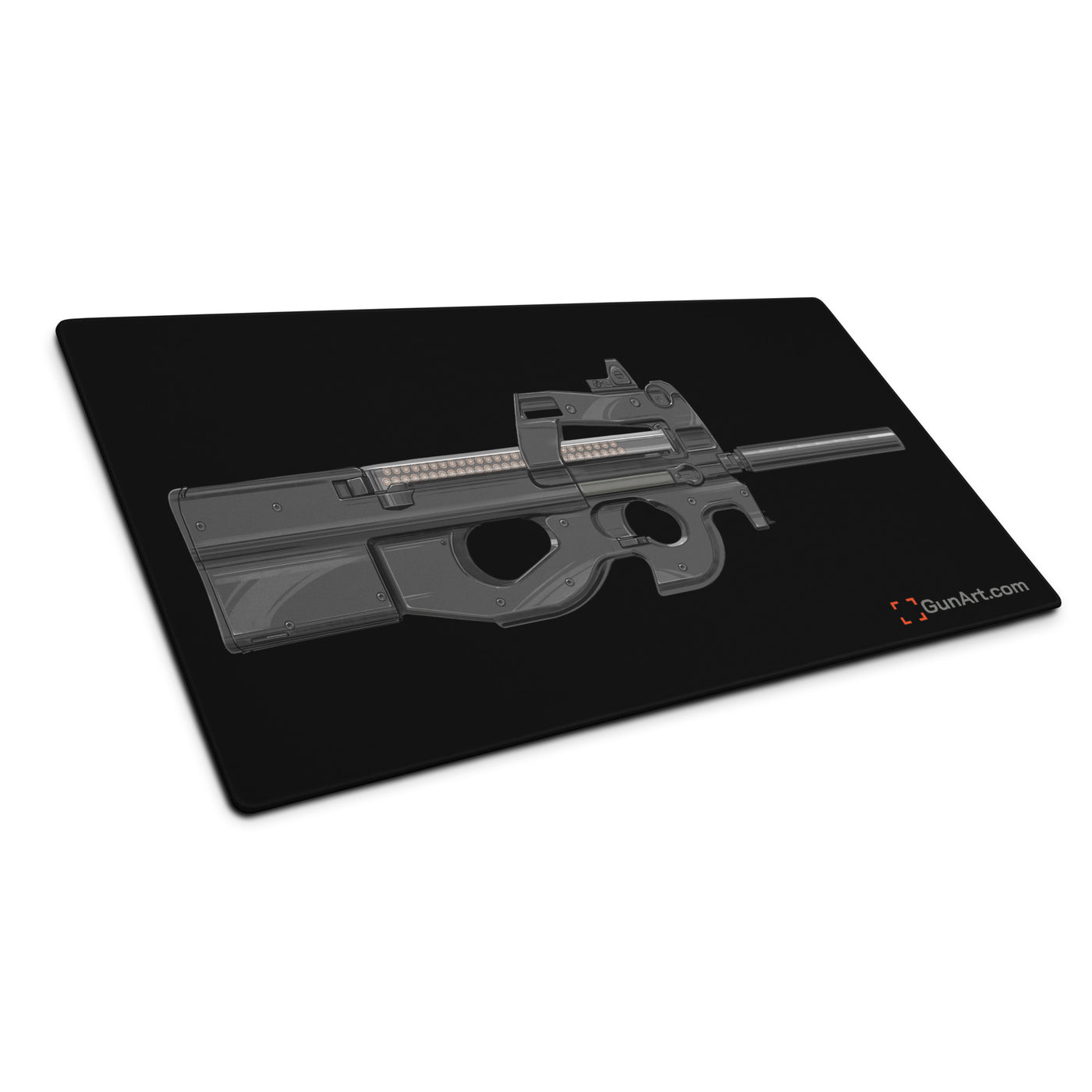 Secret Service Bullpup 5.7x28mm Subgun Gaming Mouse Pad - Just The Piece - Black Background