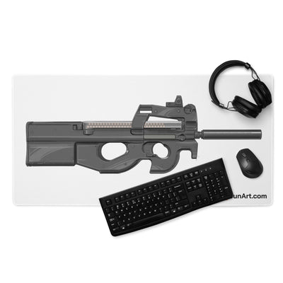 Secret Service Bullpup 5.7x28mm Subgun Gaming Mouse Pad - Just The Piece - White Background