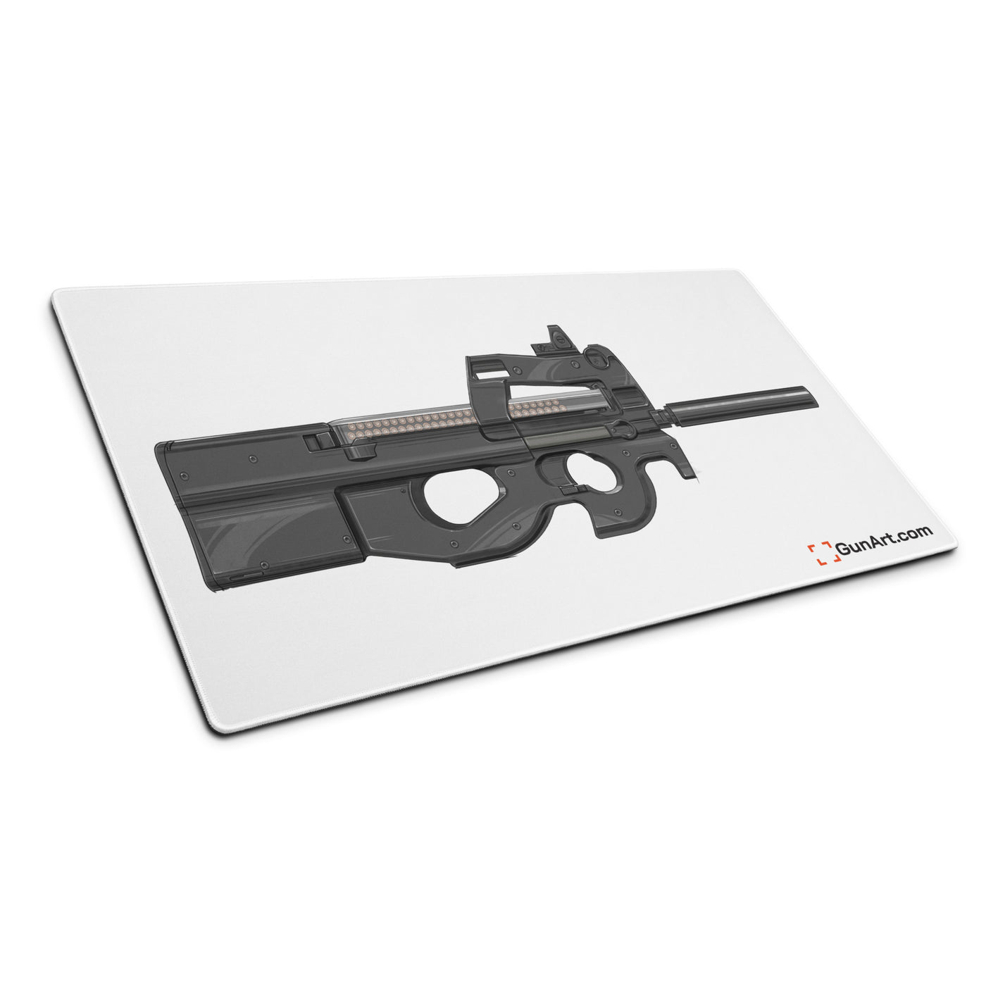 Secret Service Bullpup 5.7x28mm Subgun Gaming Mouse Pad - Just The Piece - White Background