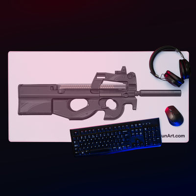 Secret Service Bullpup 5.7x28mm Subgun Gaming Mouse Pad - Just The Piece - White Background