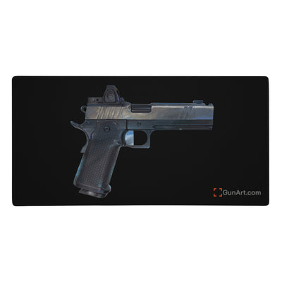 2011 Charlie Pistol Gaming Mouse Pad - Just The Piece - Black Background